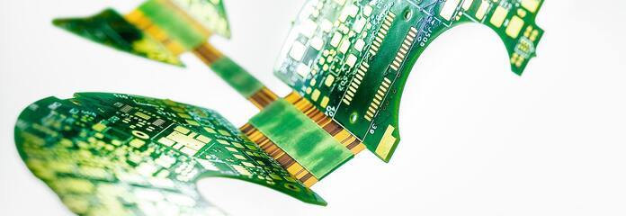 Rigid-flex PCB for an implanted drug delivery device. 