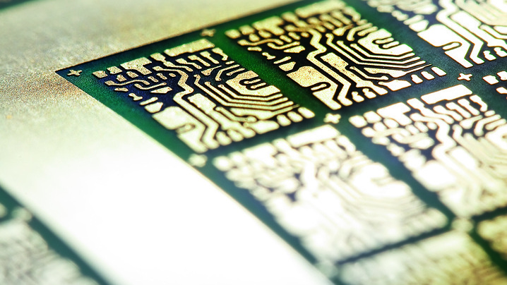 Excerpt of a rigid PCB for direct chip attach (COB).