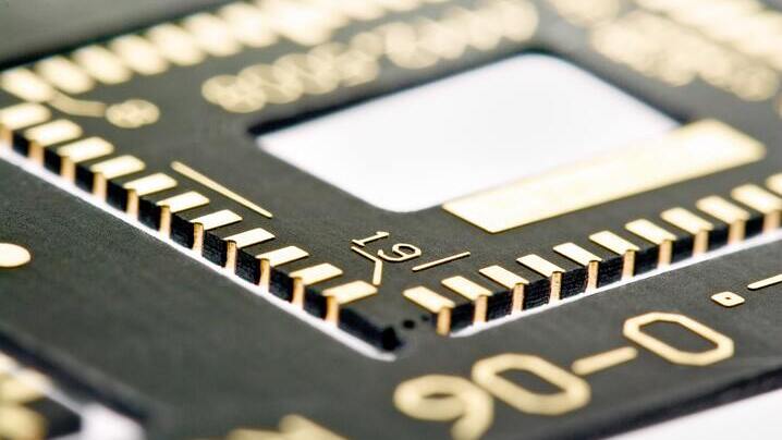 Rigid PCB with hole and lateral castellations.